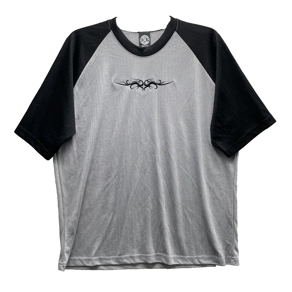 VTG Old Stock Ranchero‎ Raglan Tee Large Grunge Tribal Biker Y2k Streetwear Rock